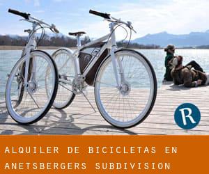 Alquiler de Bicicletas en Anetsberger's Subdivision